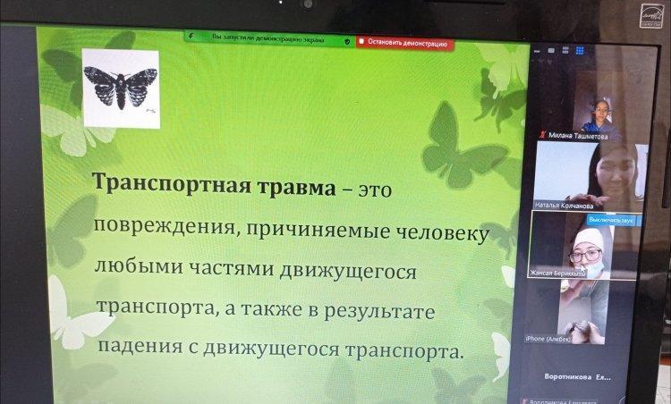 19 января в 15:00 была организована беседа по платформе Зум ,  с врачом терапевтом 4 поликлиники  Талгарбаевой  Ж.Б